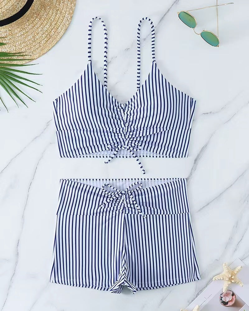 Damen Sportliches Bikini-Set mit verstellbaren Trägern Drune