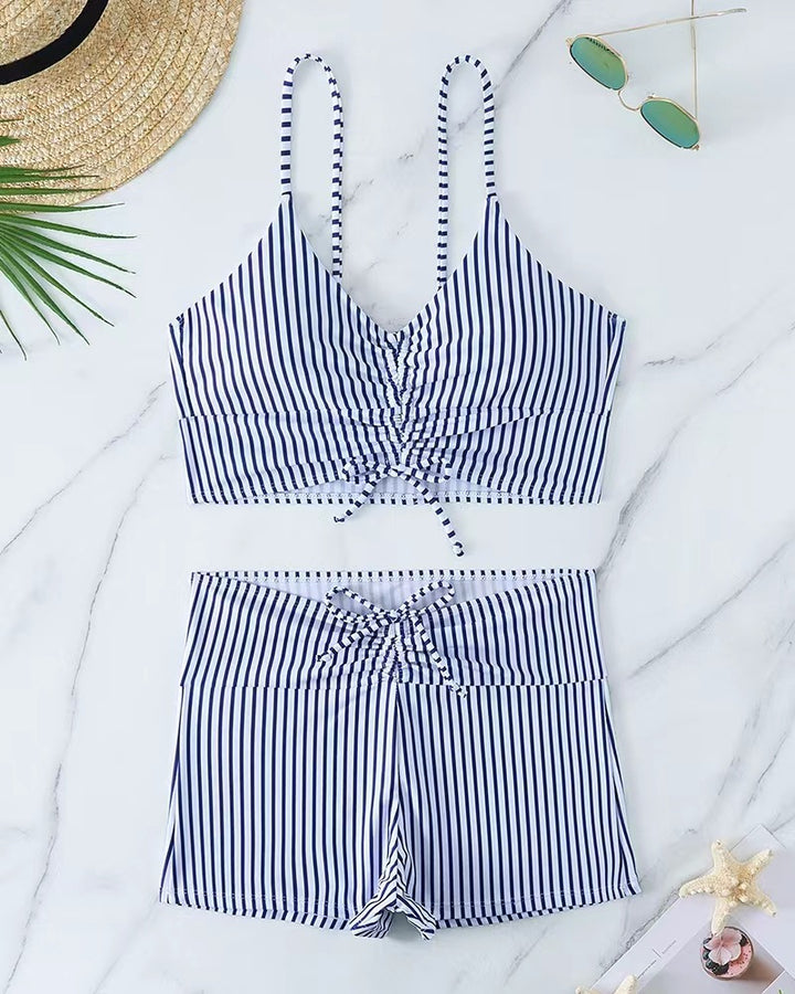 Damen Sportliches Bikini-Set mit verstellbaren Trägern Drune