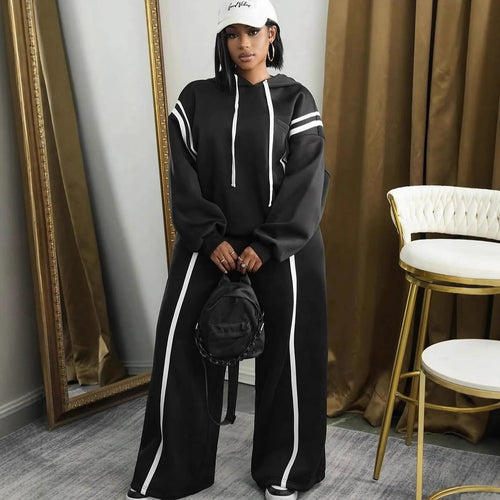 Damen Sportliches Lounge-Set mit hohem Schnitt und eleganten Details Drune