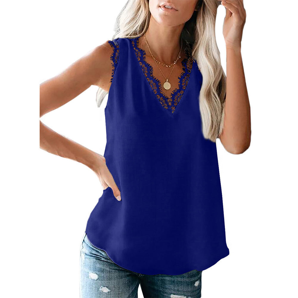 Damen Spitzenverzierte Bluse Drune