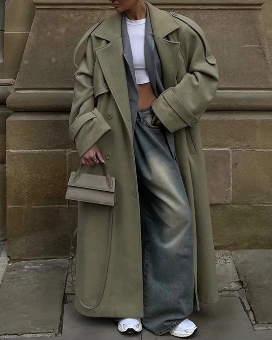 Drune | Fjord Langer Wolltrenchcoat