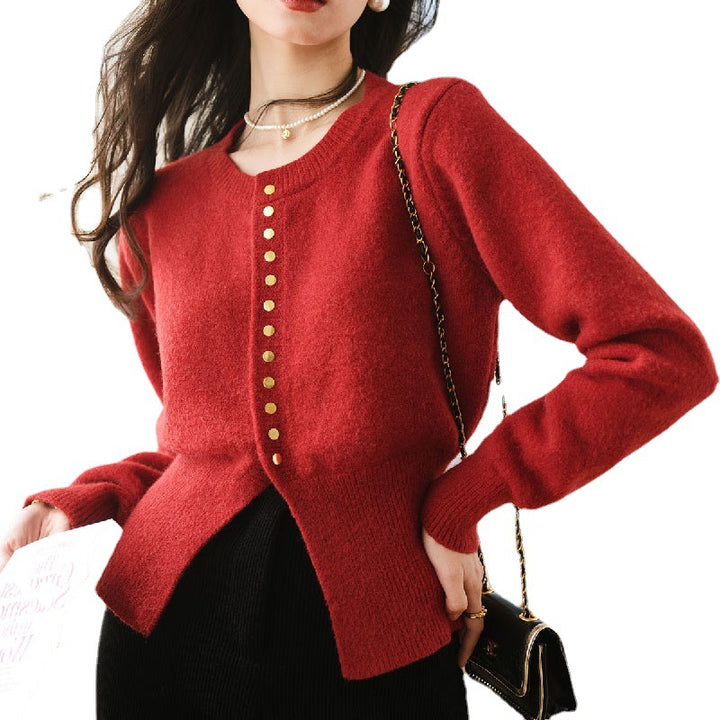 Damen Strickcardigan mit dekorativen Knöpfen und lässigem Schnitt Drune