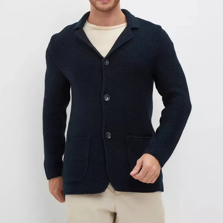 Herren Strickjacke mit warmem Schalkragen und praktischen Taschen Drune