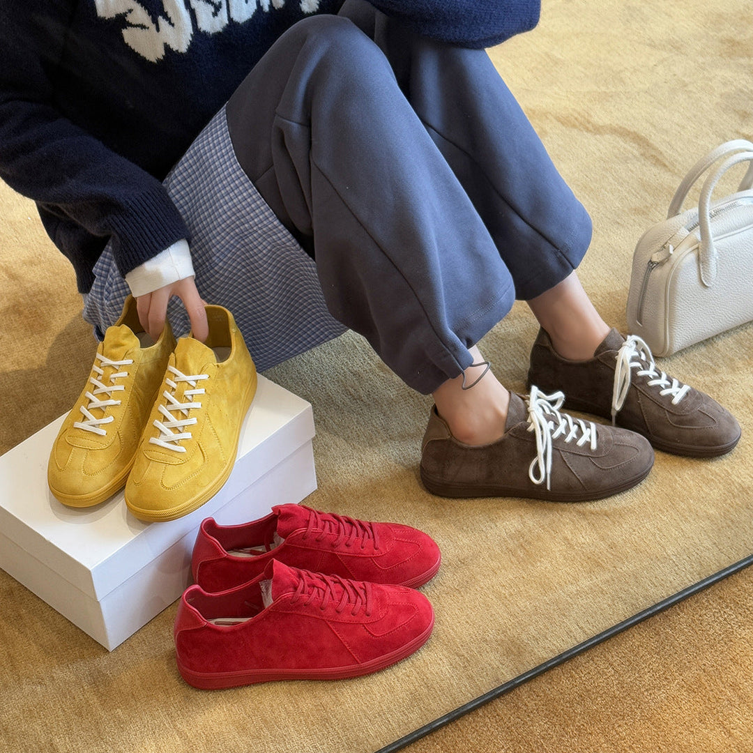 Damen Sportliche Wildleder-Sneaker mit atmungsaktiver Innenausstattung Drune