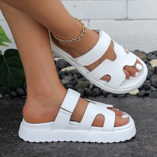 Damen lässige Riemensandalen mit ergonomischer Fußbettung und rutschfester Sohle Drune