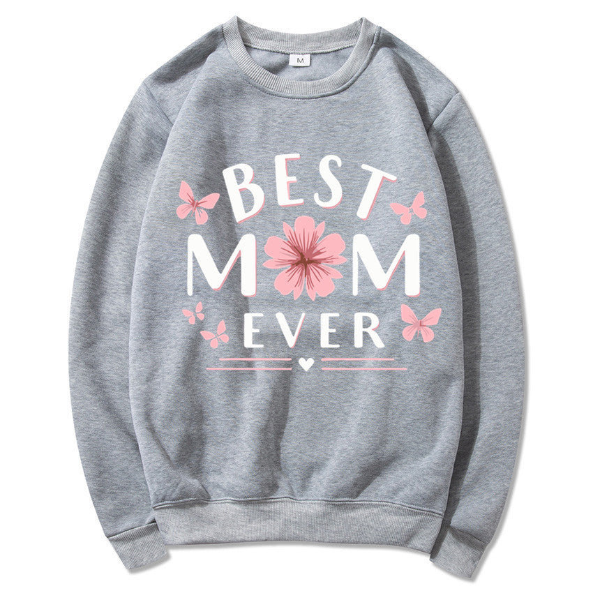 Damen Sweatshirt mit verspieltem Lieblingsspruch und floralem Design Drune