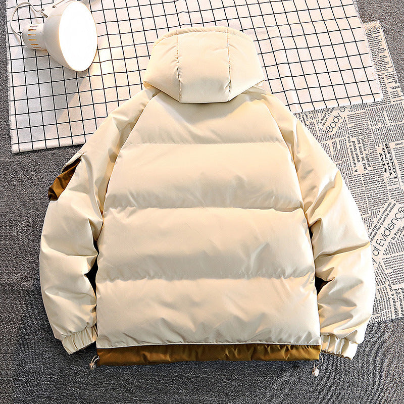 Herren  isolierte kapuzenpilotenjacke für kaltes Wetter mit Kordelzugsaum, elastischen Bündchen und schrägen Reißverschlusstaschen Drune