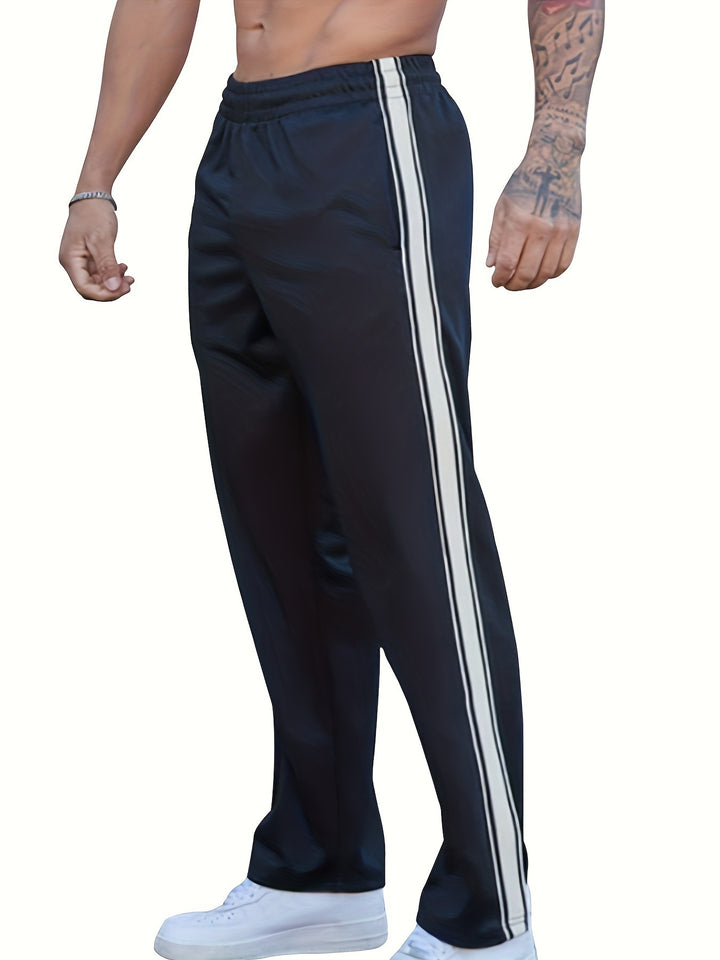 Herren nan lockere Trainingshose mit elastischem Bund und seitlichen Kontraststreifen Drune