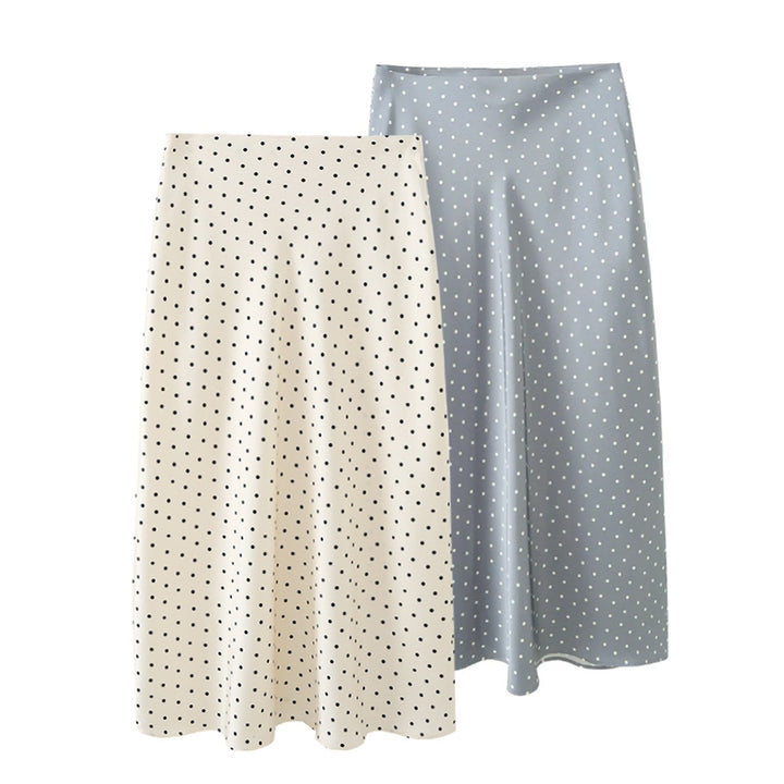 Damen Maxirock mit elegantem Punktedesign und fließendem Schnitt Drune