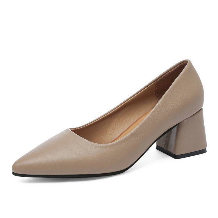 Damen elegante Pumps mit blockiertem Absatz Drune