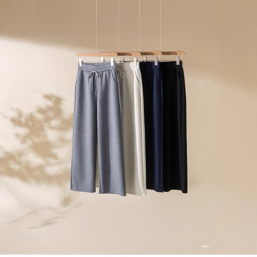 Damen locker sitzende Sporthose mit elastischem Bund und verstellbarem Kordelzug Drune