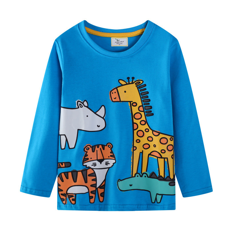 Kinder Langarmshirt mit buntem Tiermotiv Drune