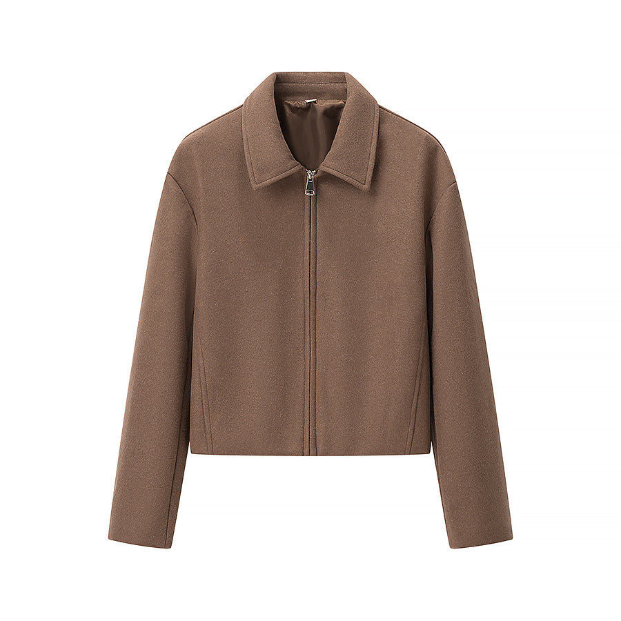 Damen Kurzjacke im urbanen Stil mit zwei Reißverschlusstaschen Drune