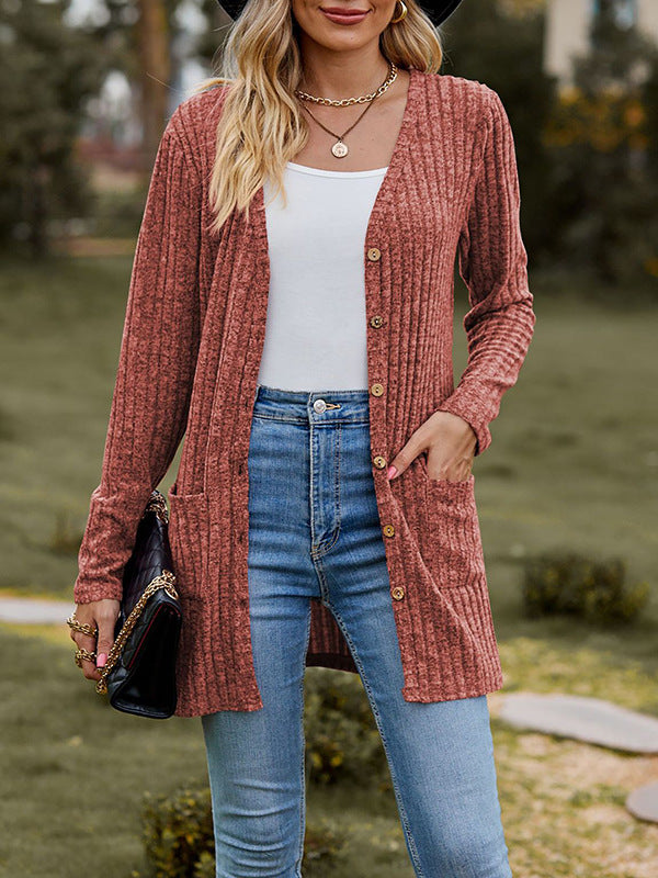 Damen Strickjacke mit strukturiertem Muster und praktischen Taschen Drune