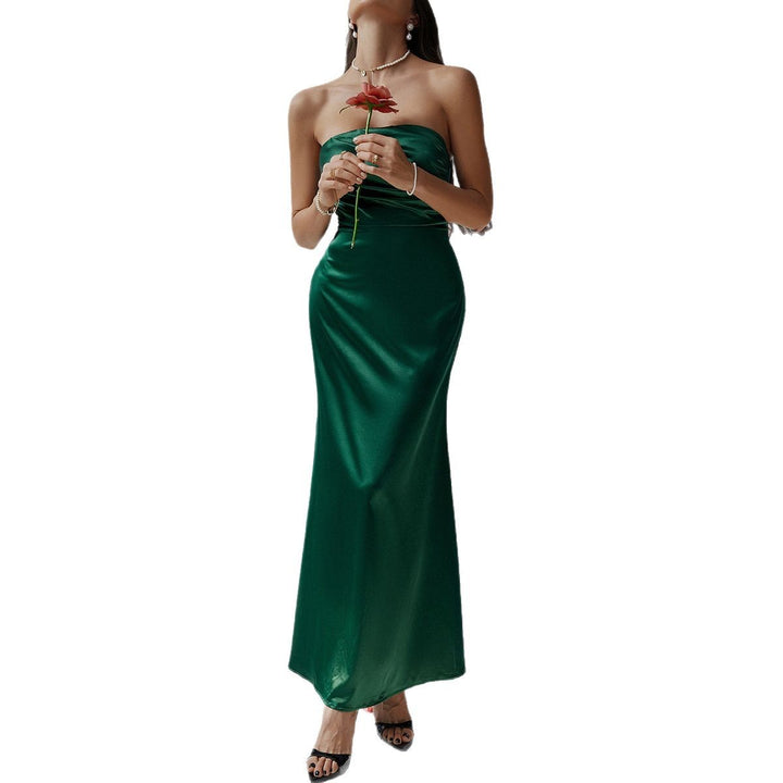 Damen Bustier Maxikleid mit elegantem Schnitt und fließendem Material Drune