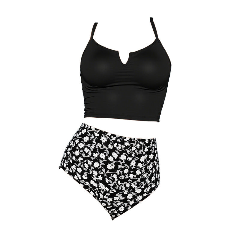 Damen Hochtailliertes Bikini-Set mit modischem Oberteil Drune
