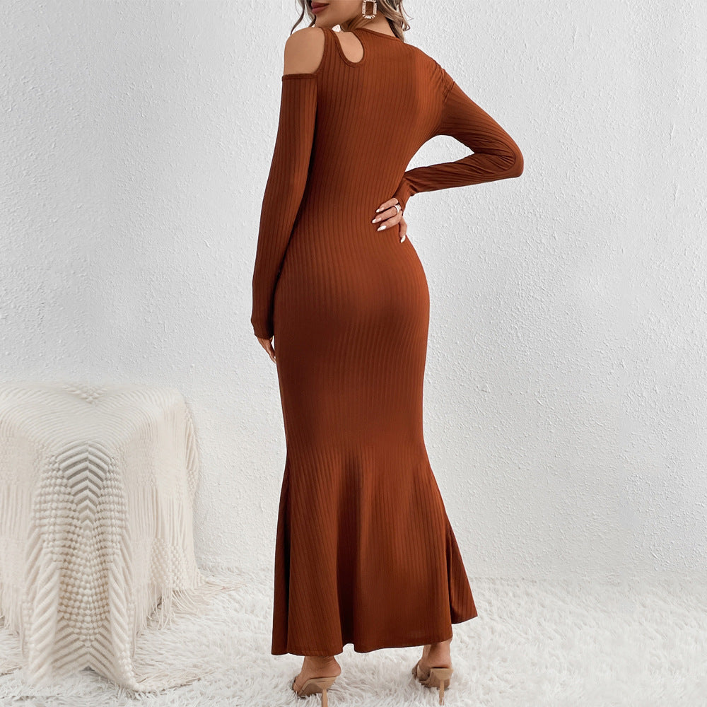 Damen Maxikleid mit elegantem Cut-Out-Design und figurumspielendem Schnitt Drune