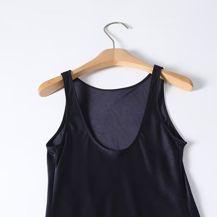 Damen Langes Seidenkleid mit elegantem Rückenausschnitt Drune