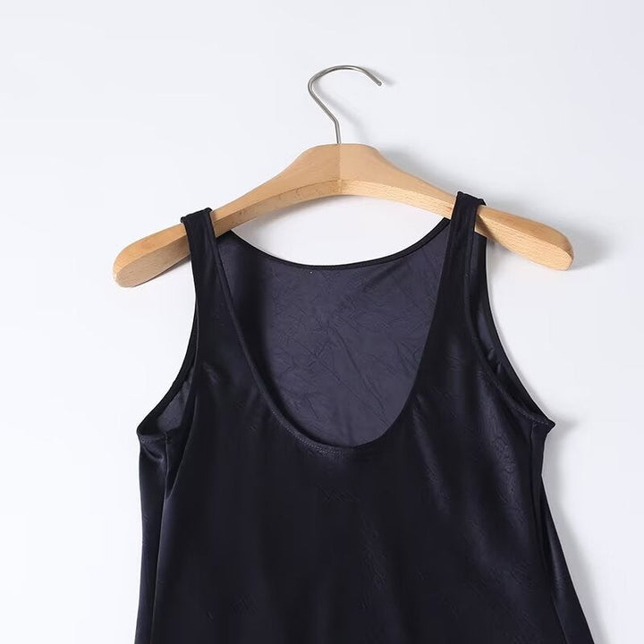 Damen Langes Seidenkleid mit elegantem Rückenausschnitt Drune