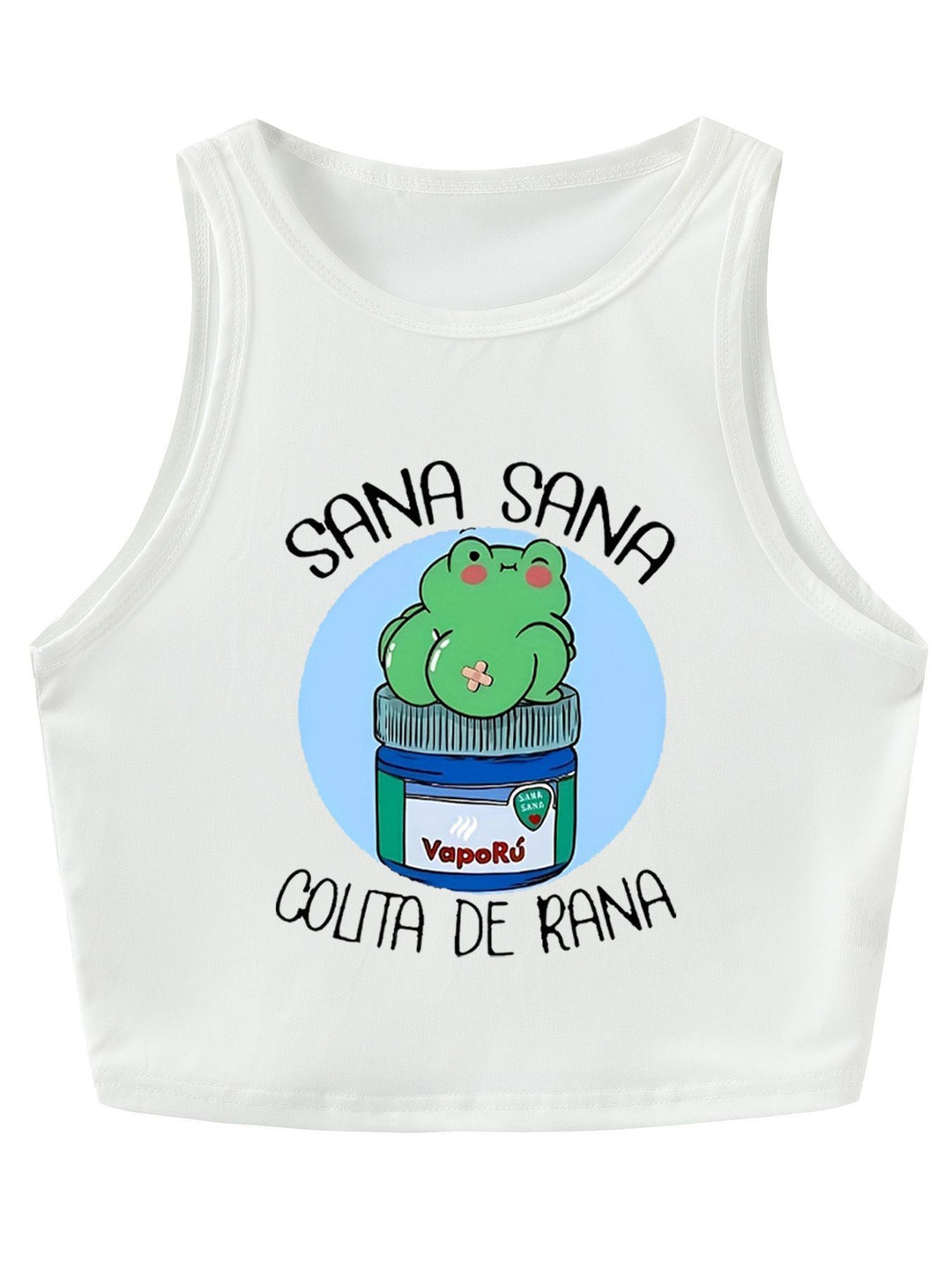 Damen Crop-Top mit kreativem Spruch und lässigem Schnitt Drune