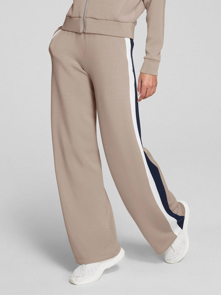 Damen Sportliche lange Hose mit seitlichen Kontraststreifen Drune