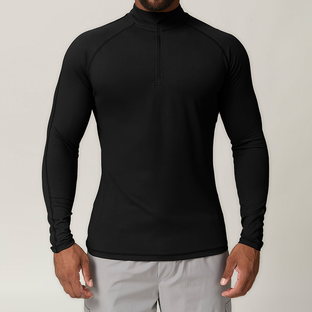 Herren Funktionsshirt mit zippbarem Kragen Drune