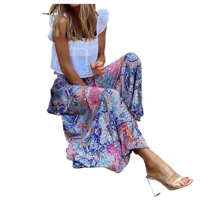 Damen Maxikleid mit fröhlichem Muster Drune