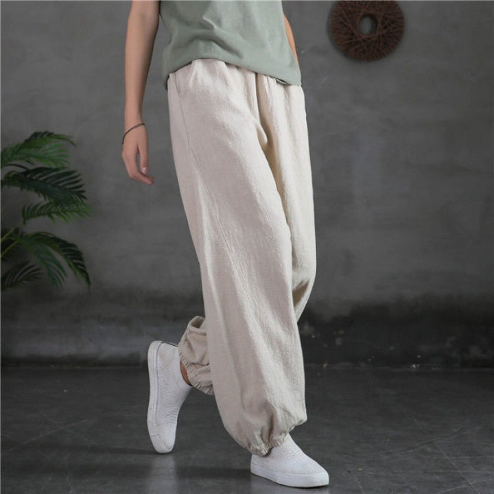 Damen Bequeme Luftpants mit elastischem Bund Drune