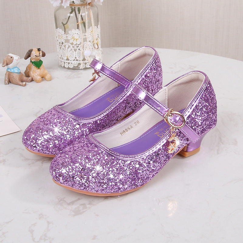 Mädchen Ballerina-Schuhe mit verstellbarem Riemen und Glitzer-Detail Drune