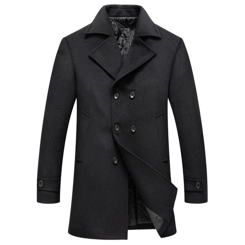 Herren eleganter, taillierter Wollmantel Drune