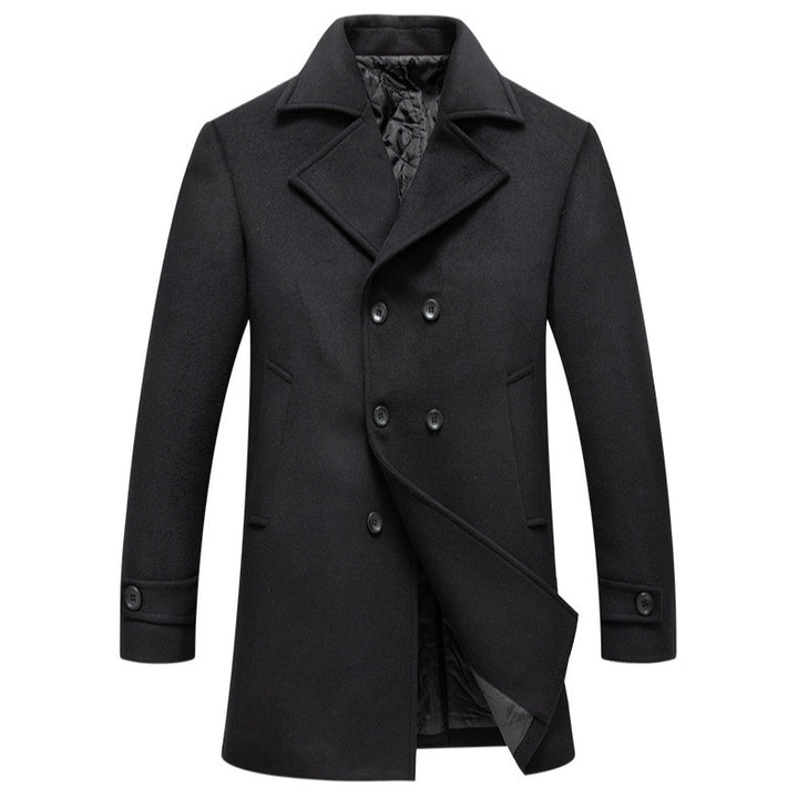 Herren eleganter, taillierter Wollmantel Drune
