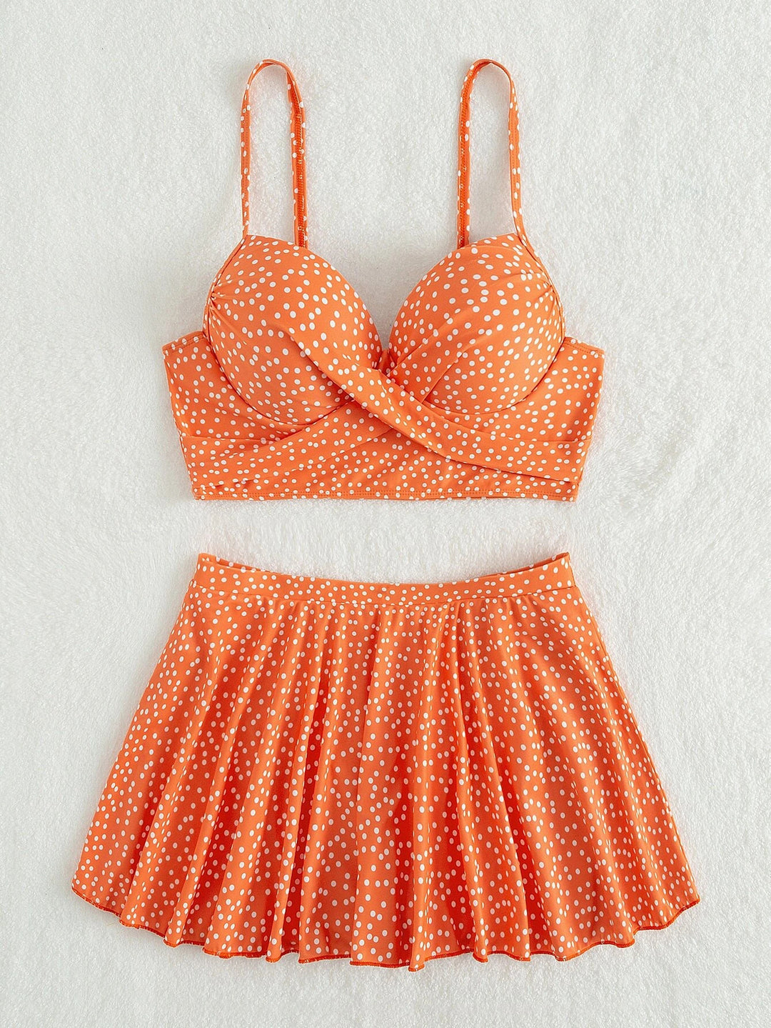 Damen Tankini-Set mit verspieltem Rock und gepolstertem Oberteil Drune