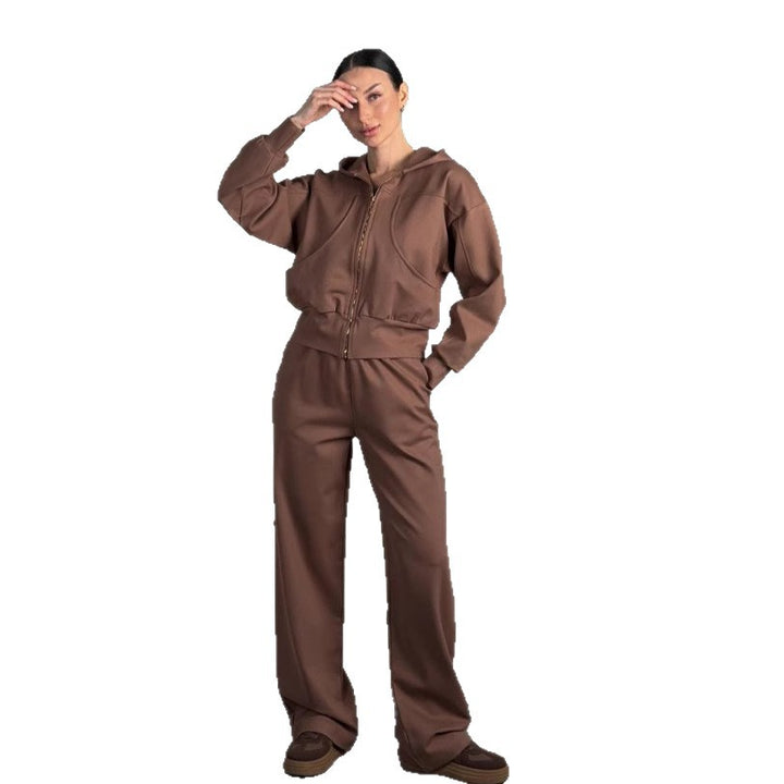 Damen Sportliche Kapuzenjacke Drune