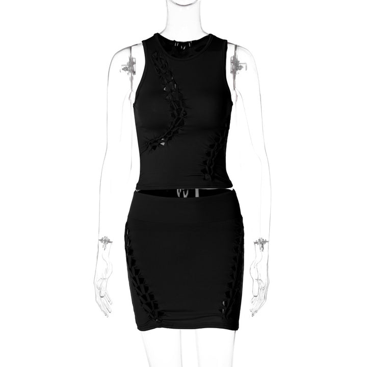 Drune | Hohler Rundhalsausschnitt Top Slim Rock Set