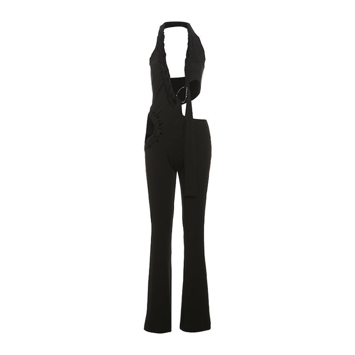 Damen Figurbetonter Overall mit drapierten Details Drune