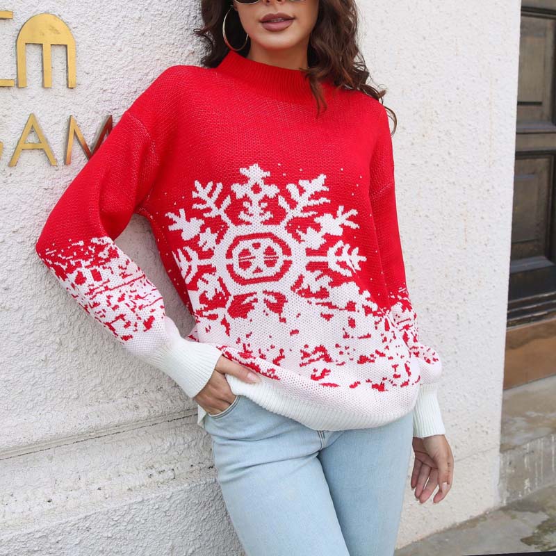 Drune | Pullover Aus Jacquard mit Schneeflocken