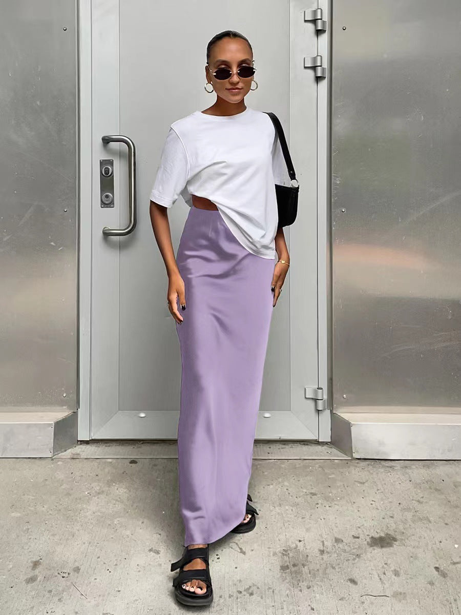 Damen elegantes Maxikleid mit asymmetrischem Schnitt und dekorativem Überwurf Drune