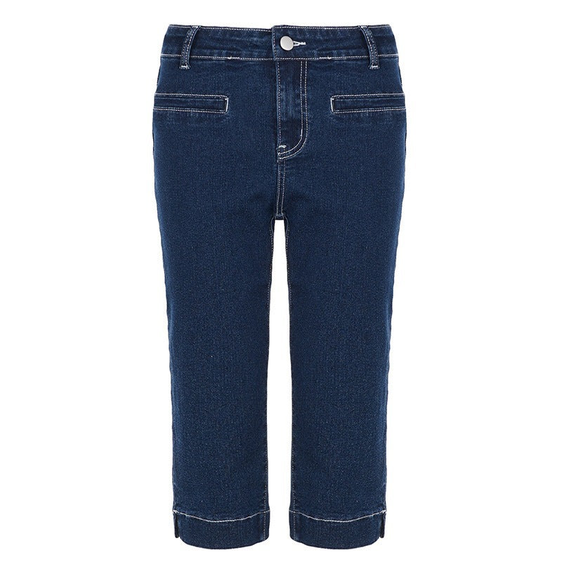 Damen klassische Jeans im Komfortschnitt mit turn-up Saum Drune