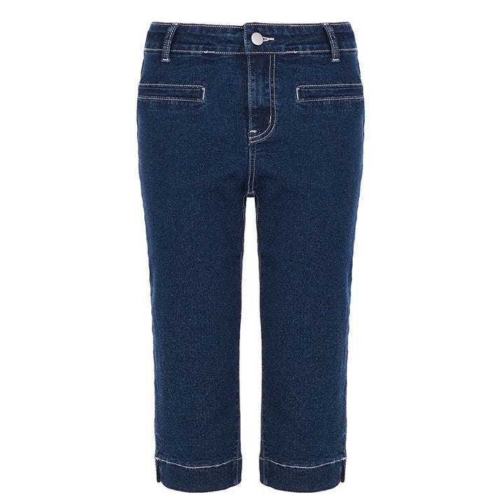 Damen klassische Jeans im Komfortschnitt mit turn-up Saum Drune