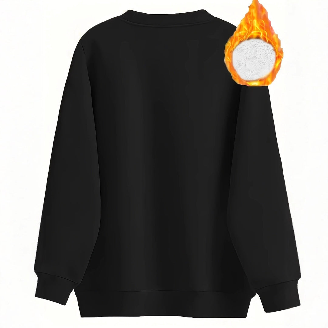 Damen Wärmendes Sweatshirt mit flauschigem Innenfutter Drune