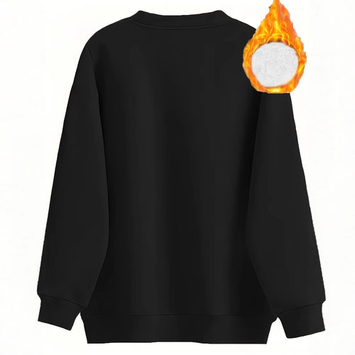 Damen Wärmendes Sweatshirt mit flauschigem Innenfutter Drune