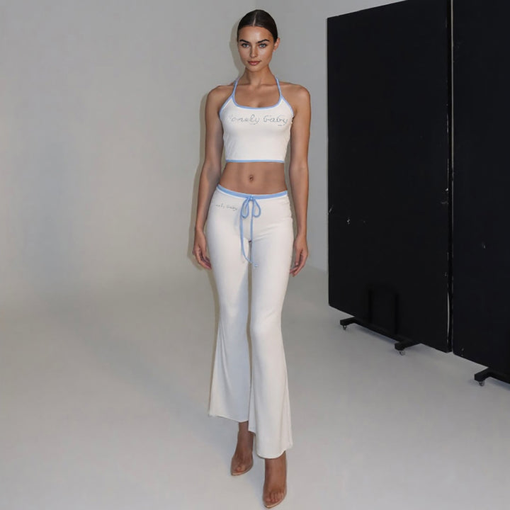 Damen Sportliches Zweiteiler-Set mit bra und weit geschnittener Hose Drune