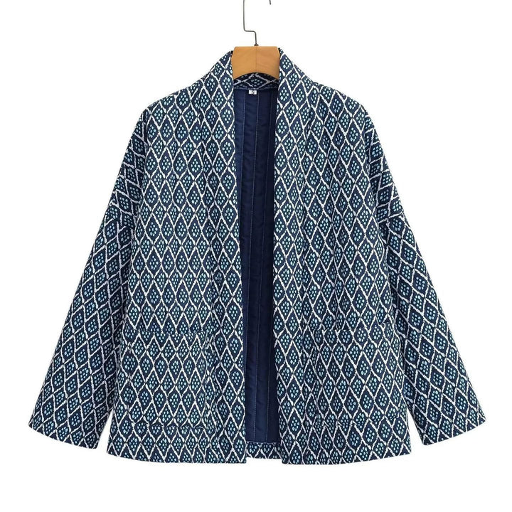 Damen Kimono-Jacke mit elegantem Muster und lockerer Passform Drune