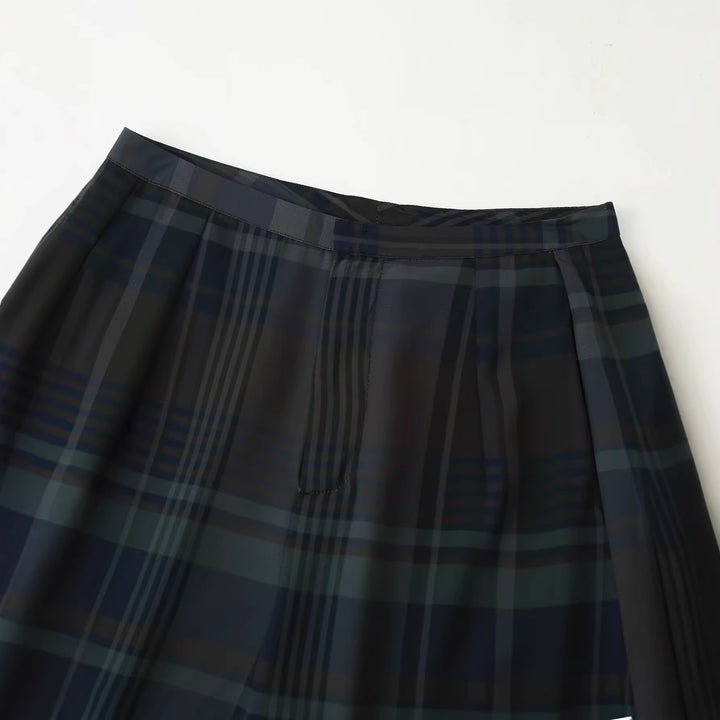 Damen Karottenhose mit modernem Karomuster und entspanntem Schnitt Drune