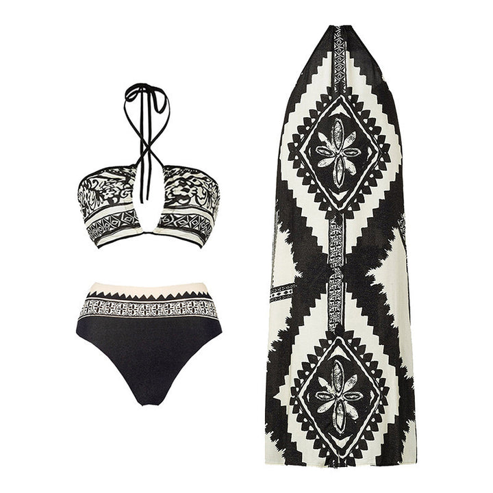 Damen Bikini-Set mit raffiniertem Wickeldesign und trendigem Mustermix Drune