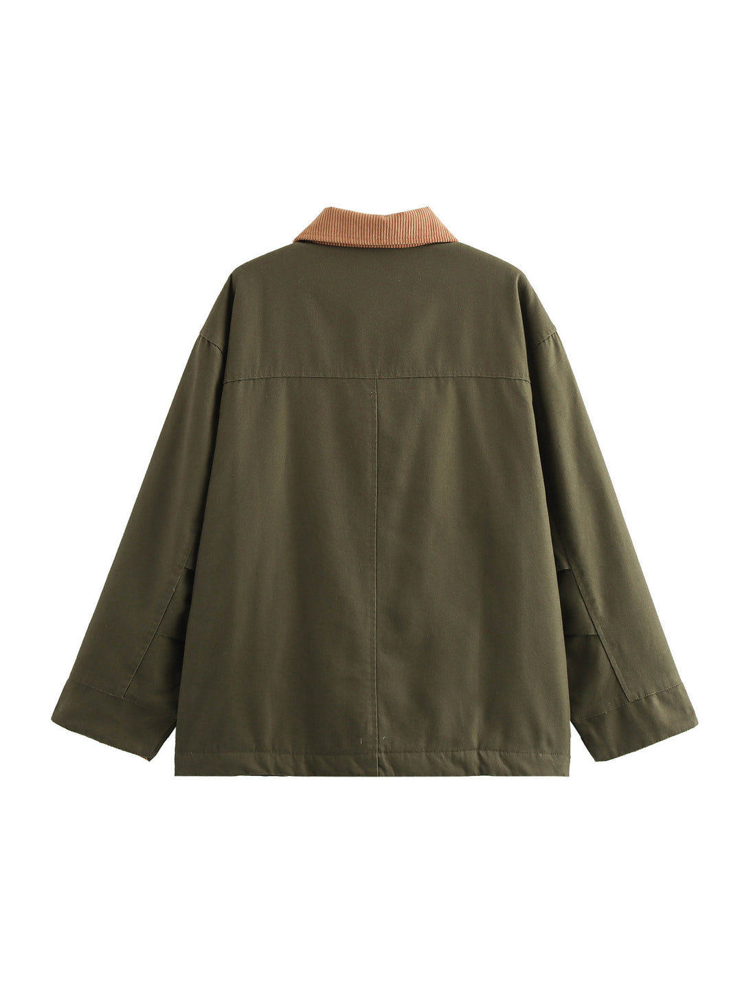 Damen lässige Übergangsjacke mit cordartigem Kragen und praktischen Taschen Drune