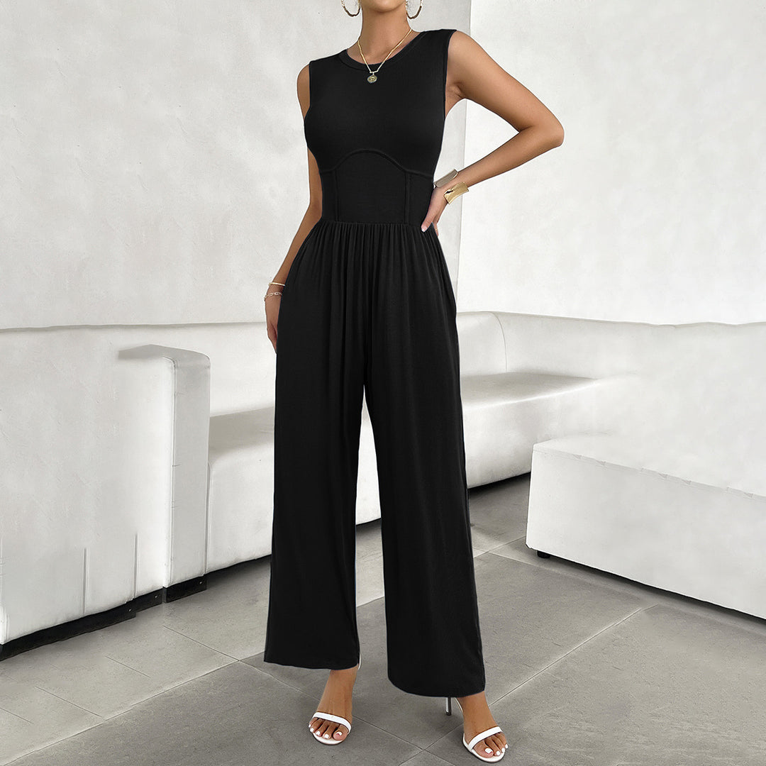 Damen eleganter Jumpsuit mit weitem Schnitt und figurschmeichelndem Design Drune