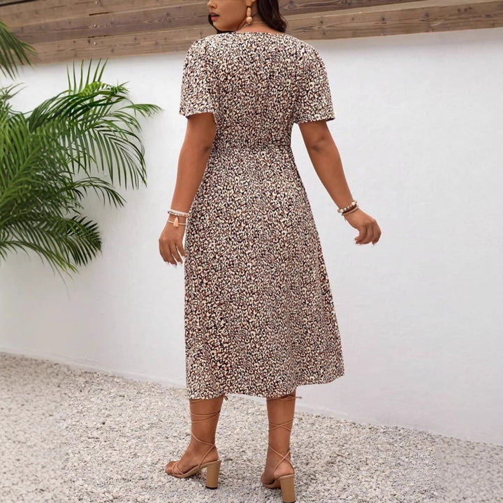 Damen Midikleid mit floralem Muster Drune