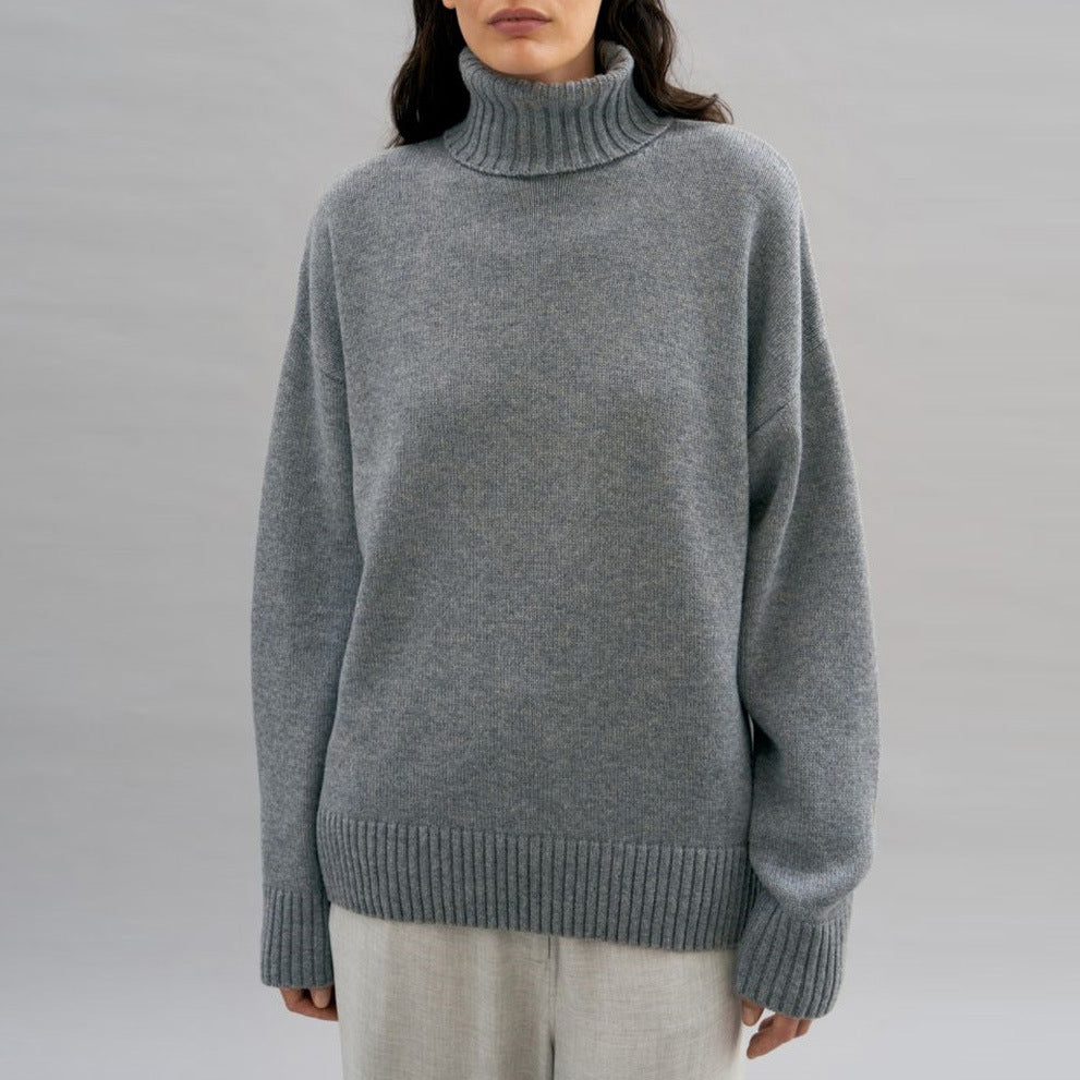 Damen kuscheliger Rollkragenpullover mit oversized Passform Drune