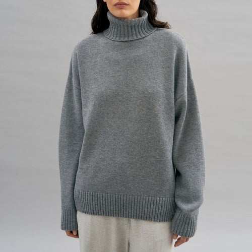 Damen kuscheliger Rollkragenpullover mit oversized Passform Drune